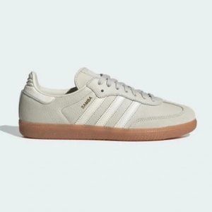 NEW Adidas Samba OG Aluminum Gum - Chalk White Beige Shoes